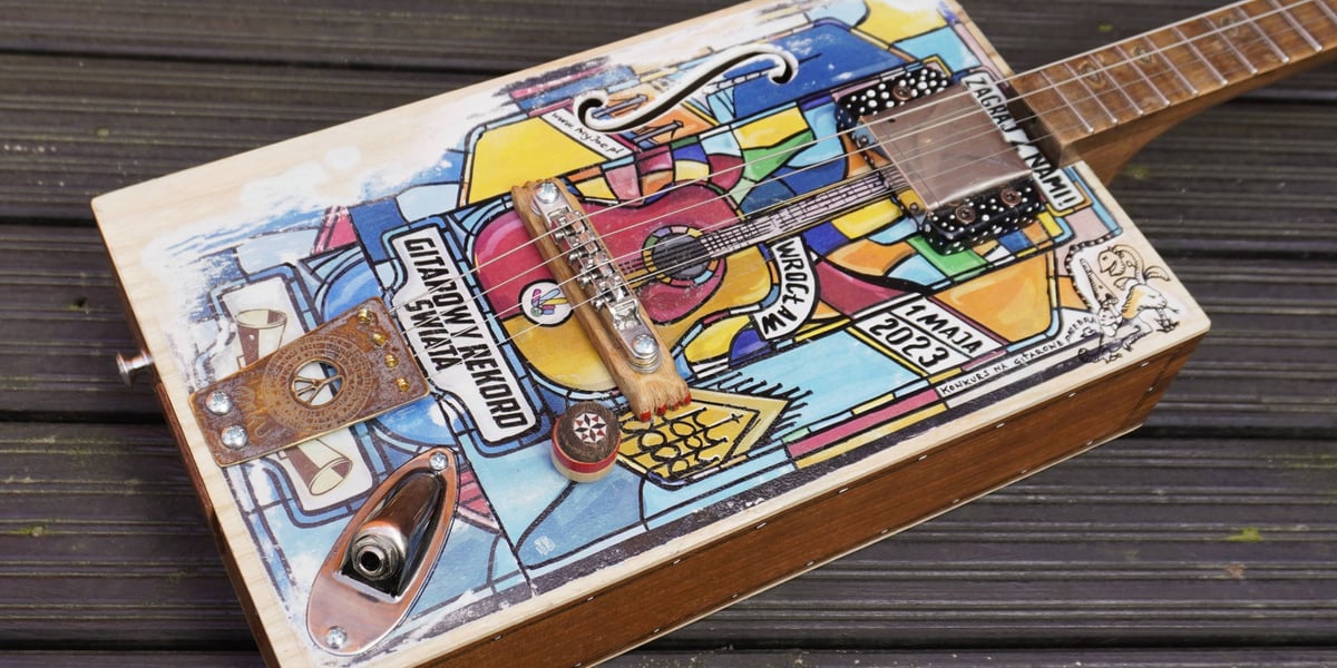 Ręcznie robiona Cigar Box Guitar będzie nagrodą podczas Gitarowego Rekordu Guinnessa
