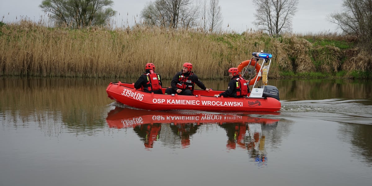 Akcja wyciągnięcia śniętych ryb ze zbiornika w Czernicy