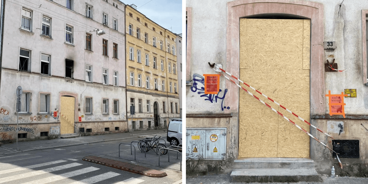 Kamienica przy ul. Worcella, w której doszło do wybuchu gazu