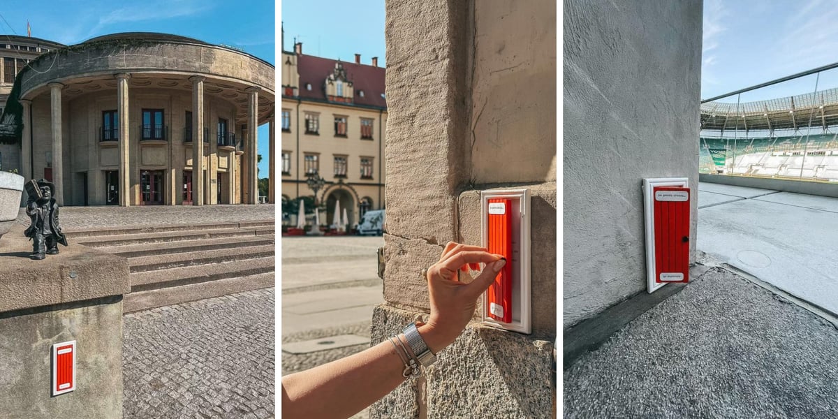 Tajemnicze, czerwone drzwiczki, można spotkać w wielu miejscach we Wrocławiu...