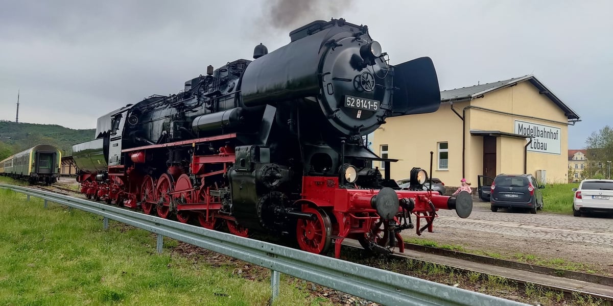 Zabytkowa lokomotywa w niemieckim Löbau