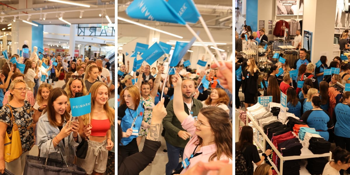 Kobiety i mężczyźni na otwarciu sklepu Primark w Magnolii