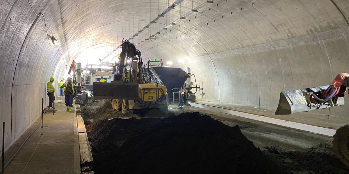 Betonowanie tunelu na trasie Bolków - Kamienna Góra