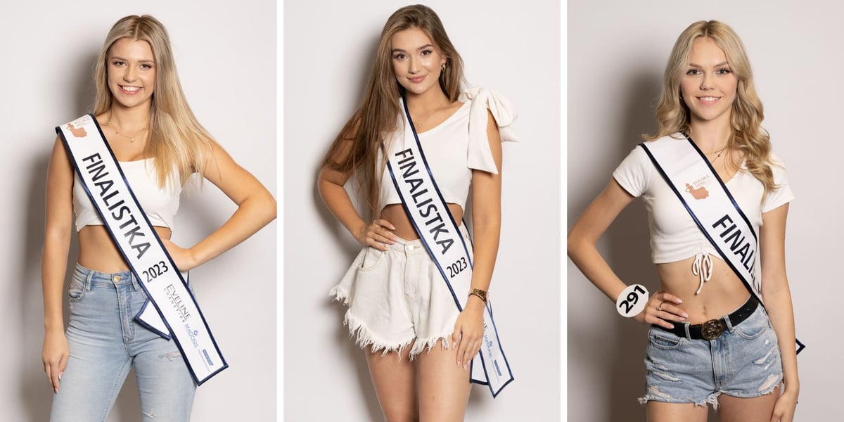 Finalistki konkursu Polska Miss Nastolatek 2023. Od lewej: Martyna Brezdeń, Aleksandra Brzózka, Klaudia Radtke
