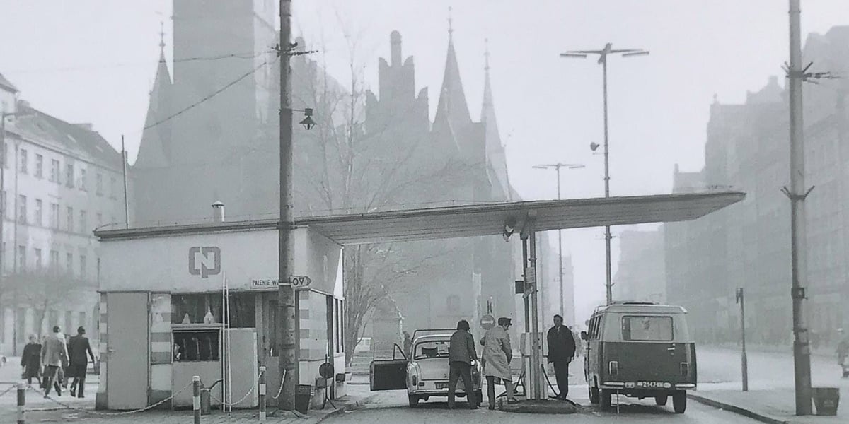 Stacja benzynowa na wrocławskim Rynku
