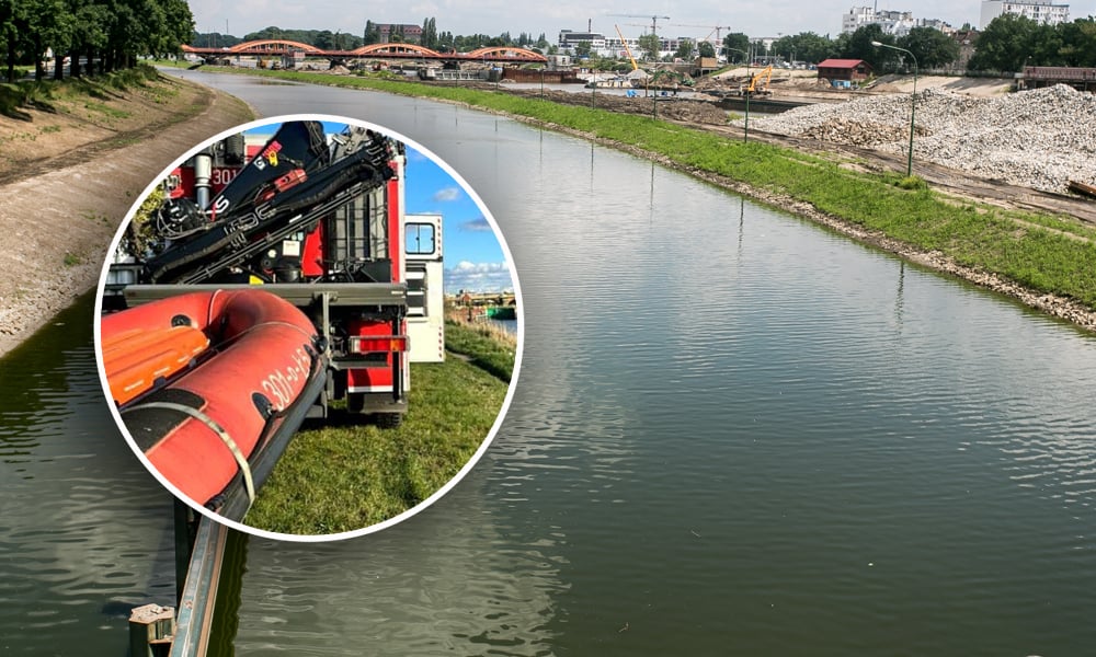 Akcja poszukiwawcza po zgłoszeniu tonięcia człowieka w Odrze