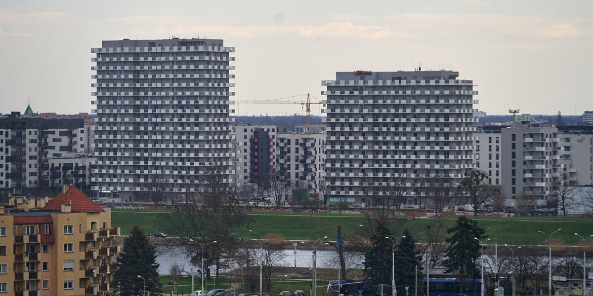 Bloki mieszkalne widziane z lotu ptaka