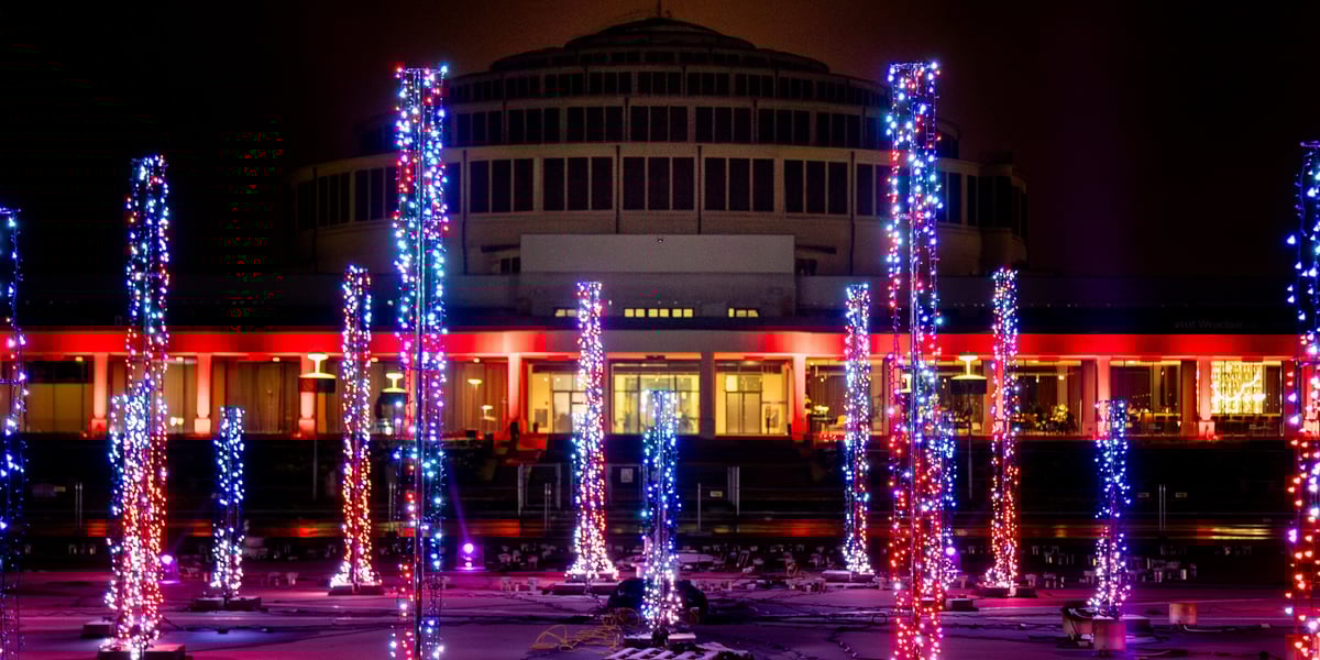 Zimowa Pergola przy Hali Stulecia we Wrocławiu