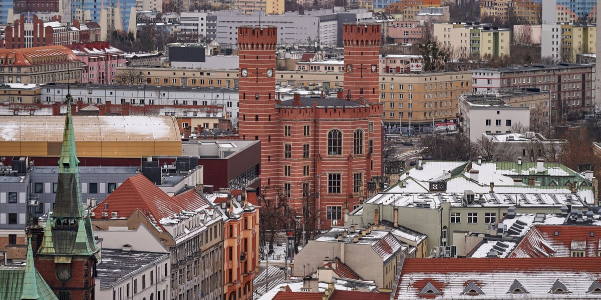 Panorama Wrocławia - widok z kościoła św. Elżbiety