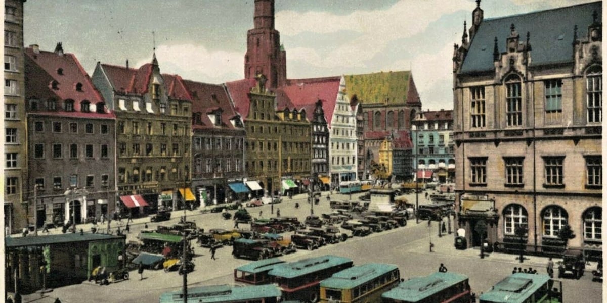 Wrocławski Rynek z czasów Breslau