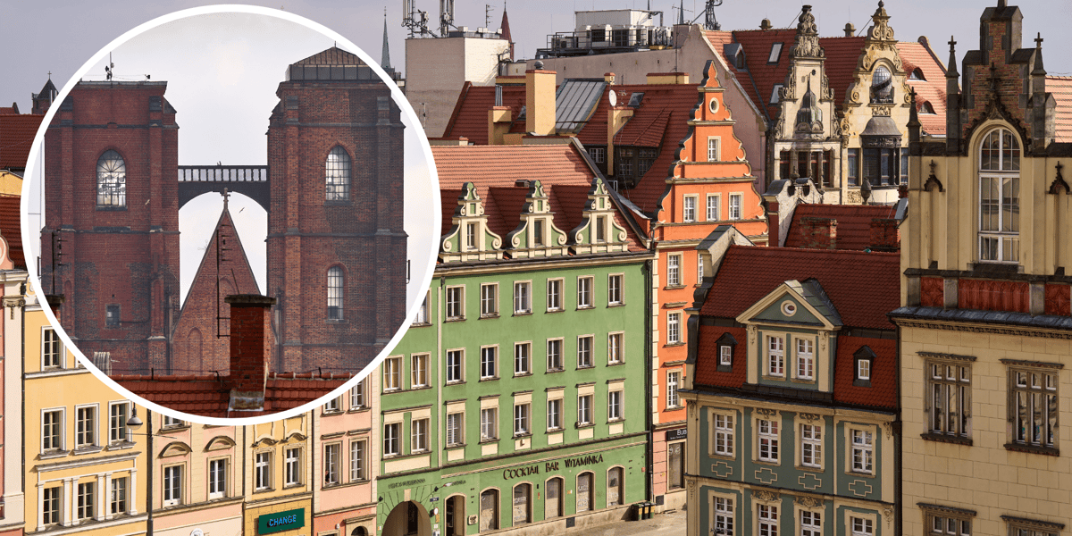 Widok na Rynek i okolice z kamienicy Pod Złotym Słońcem.