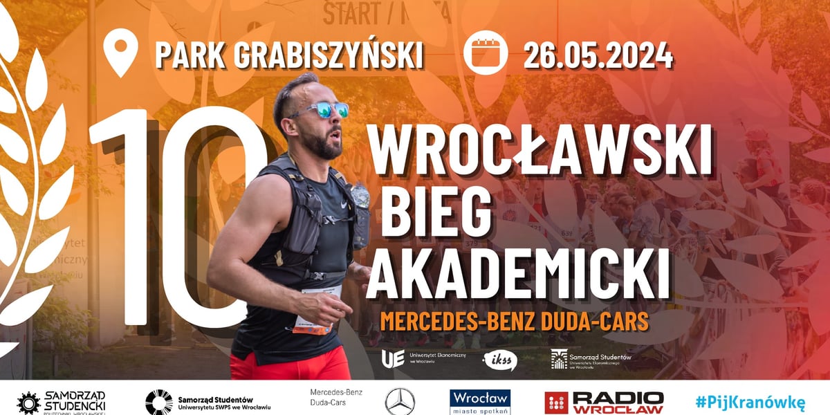 Plakat X Wrocławskiego Biegu Akademickiego