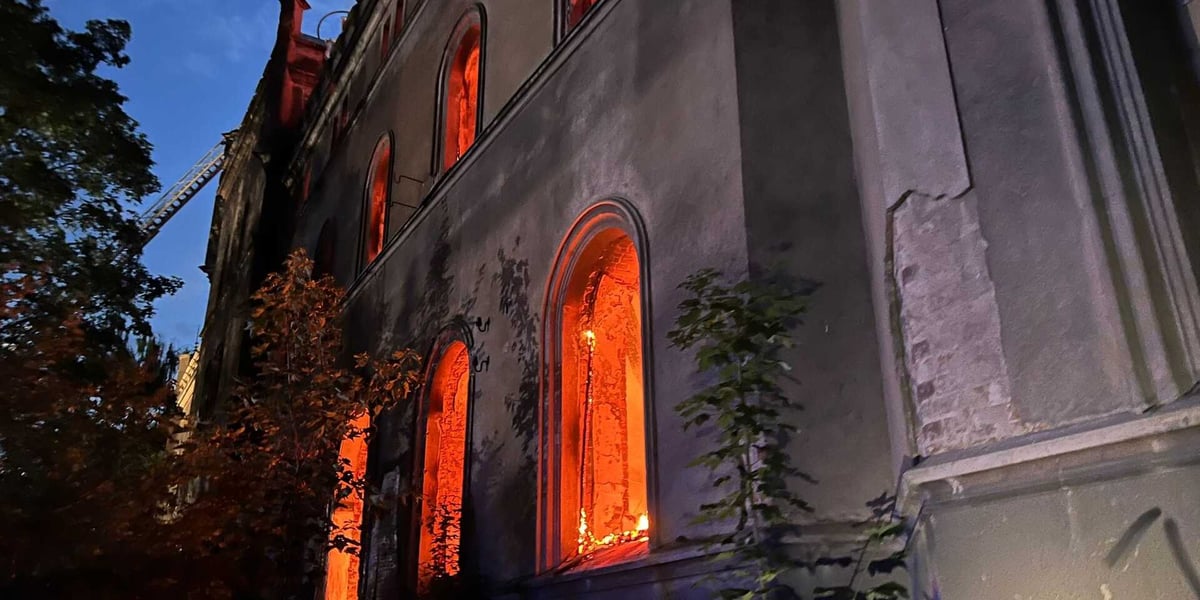 Pożar pałacu w Świniarach, Wrocław 16.06.2024
