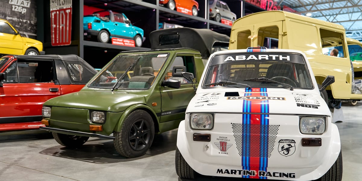 Fiaty 126p w Muzeum Motoryzacji w Oławie