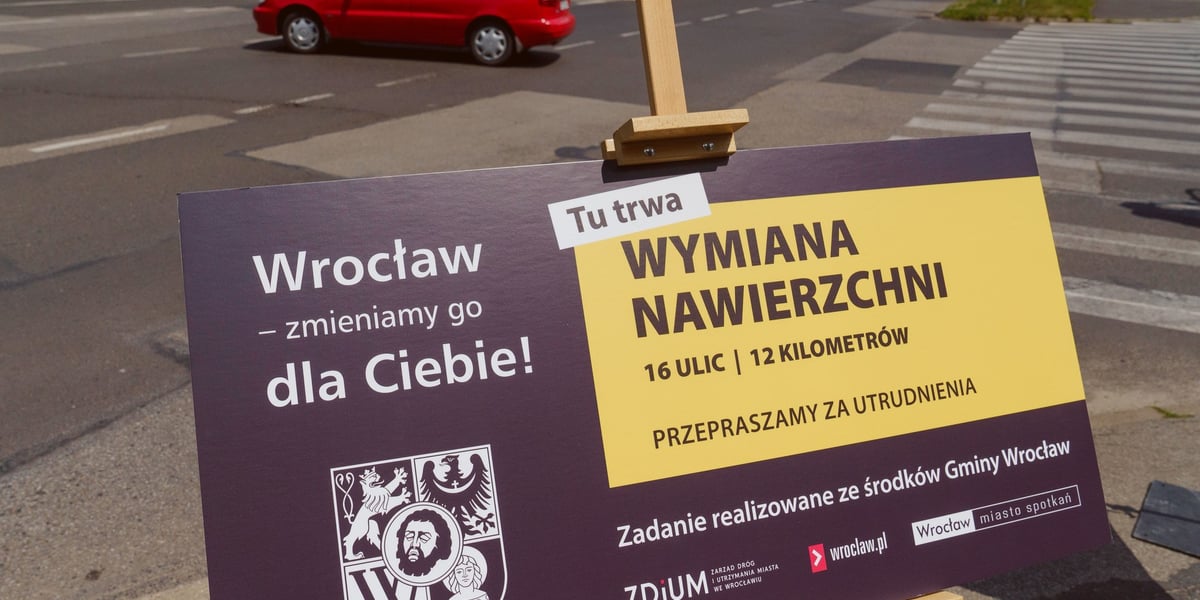 ZDiUM startuje z letnią edycją szybkich wymian nawierzchni nazwanych programem "Wrocław na dobrej drodze"