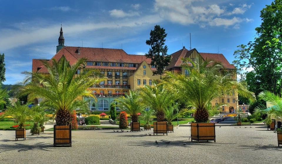 Widok na hotel w Kudowie-Zdrój