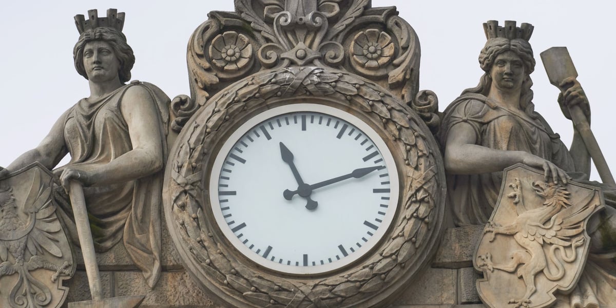 Zegar na Dworcu Świebodzkim we Wrocławiu