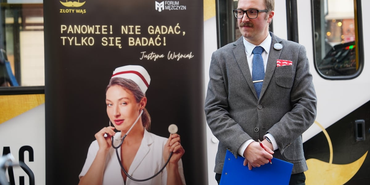 Akcja badań profilaktycznych dla mężczyzn i plebiscyt Złoty Wąs. Marcin Janiszewski z Fundacji Forum Mężczyzn.
