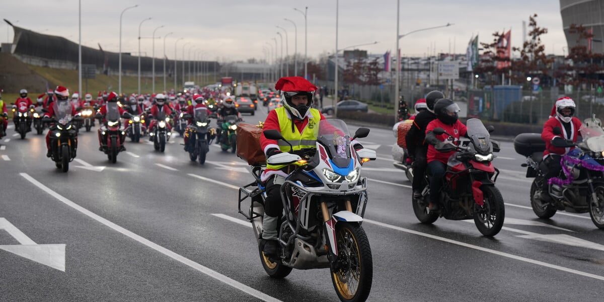Przejazd Moto Mikołajów przez Wrocław, 07.12.2024
