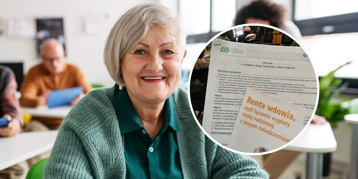 Uśmiechnięta starsza kobieta.  Renta wdowia cieszy się ogromnym zainteresowaniem