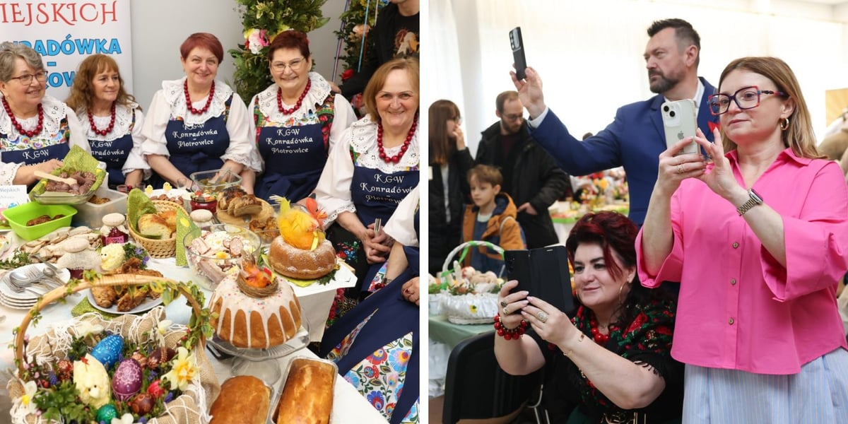 Kobiety w strojach ludowych. Dolnośląskie Targi Rolne we Wrocławiu przy ul. Zwycięskiej, 12 kwietnia 2024 