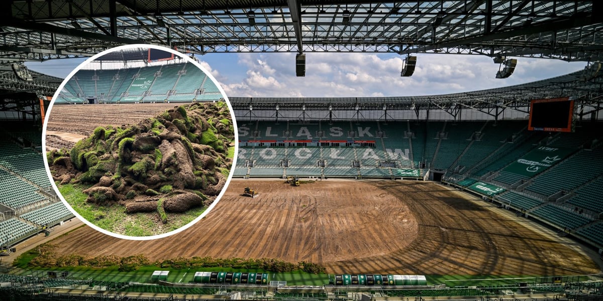 Wymiana murawy na stadionie Tarczyński Arena