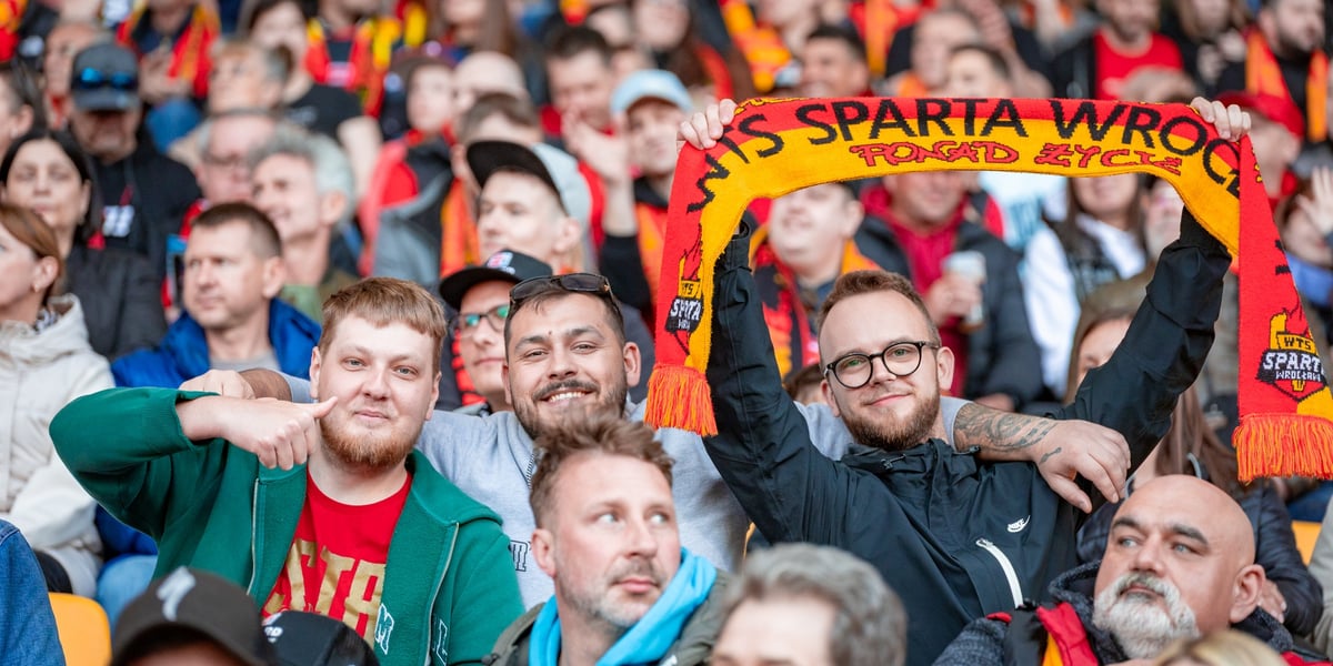 Kibica na meczy Sparty Wrocław z Motorem Lublin