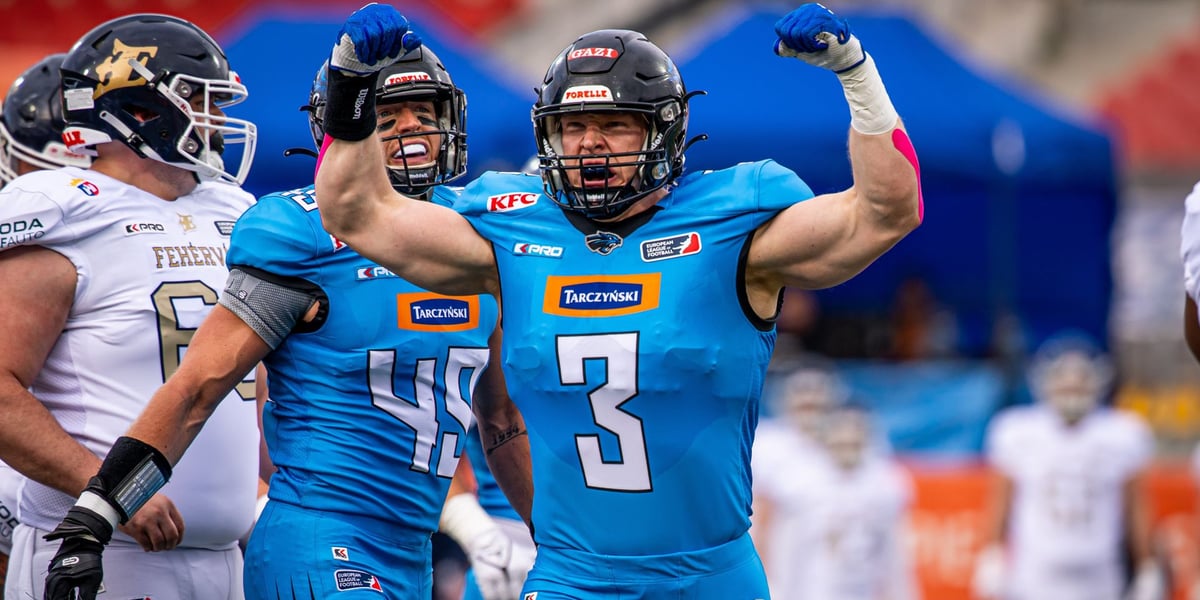 Panthers Wrocław pokonali Fehervar Enthroners 55:12 podczas pierwszego spotkania European League of Football 2025