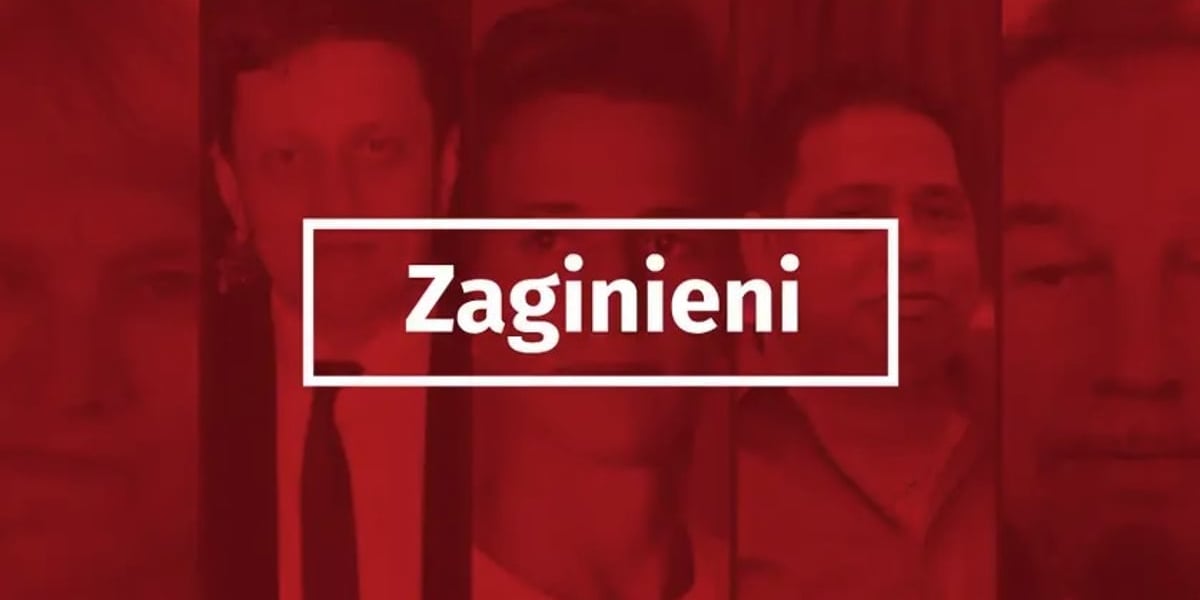 Napis zaginieni na czerwonym tle 