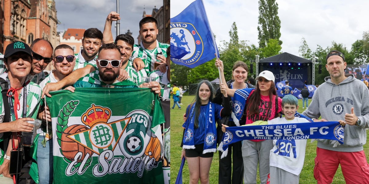 Kibice Realu Betis i Chelsea Londyn w strefach kibica na kilka godzin przed wielkim finałem Ligi Konferencji