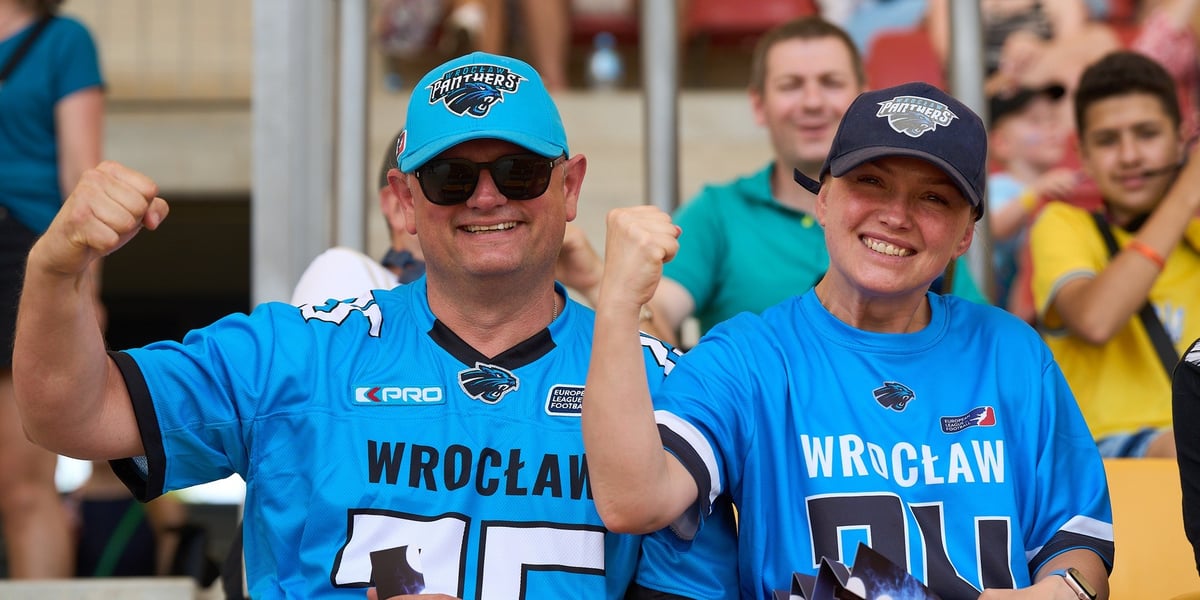 Kibice na meczu Panthers Wrocław z Centurions Cologne