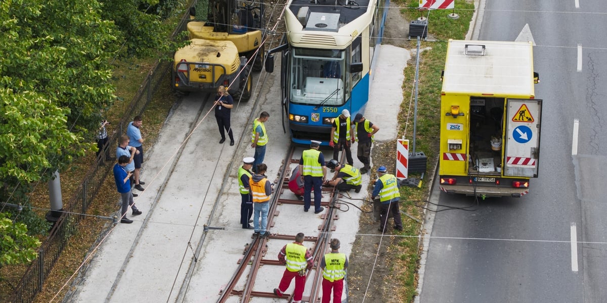 Wykolejenie tramwaju na Powstańców Śląskich / Jastrzębia - 31 lipca 2025 r.
