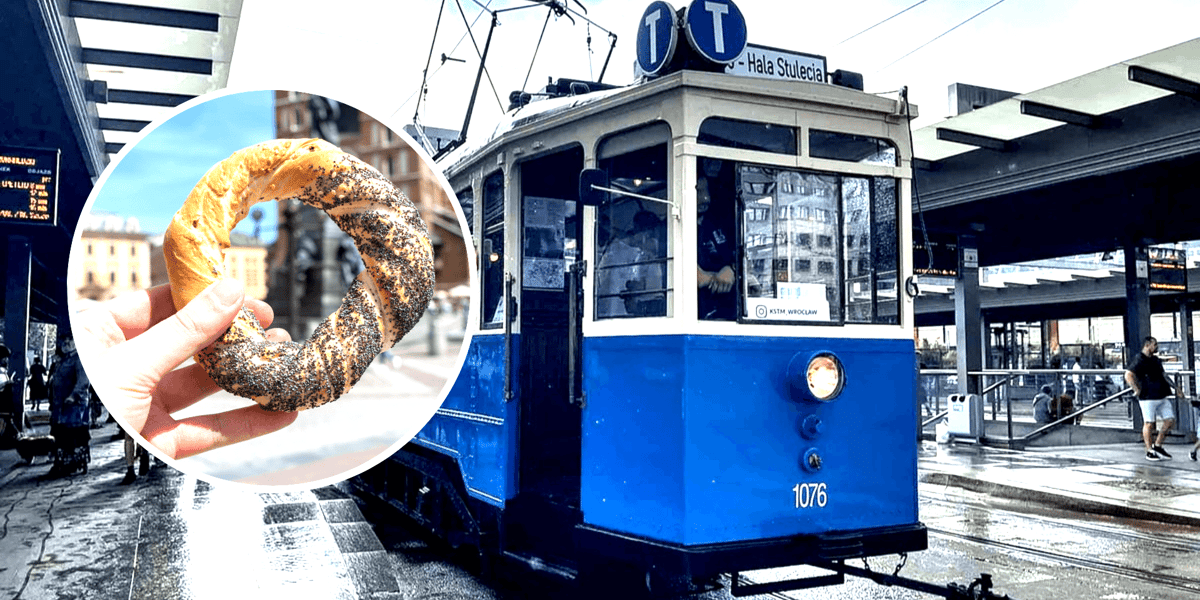 Tramwaj Linke-Hofmann Standard, w kółku z lewej obwarzanek