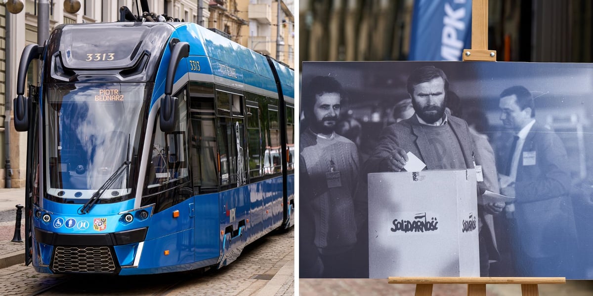 Tramwaj im. Piotra Bednarza, archiwalne zdjęcie Piotra Bednarza