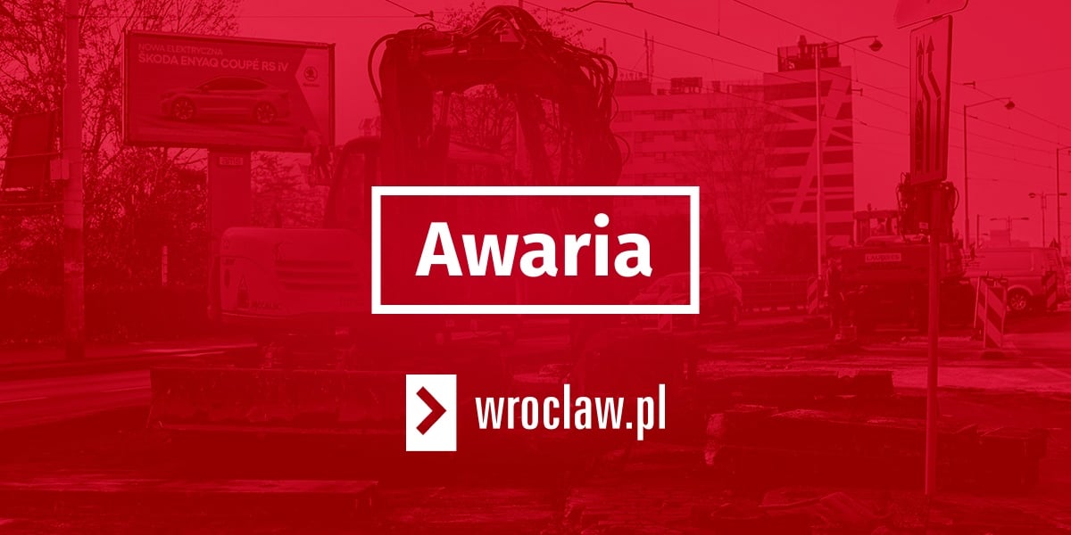 Czerwona plansza z napisem awaria