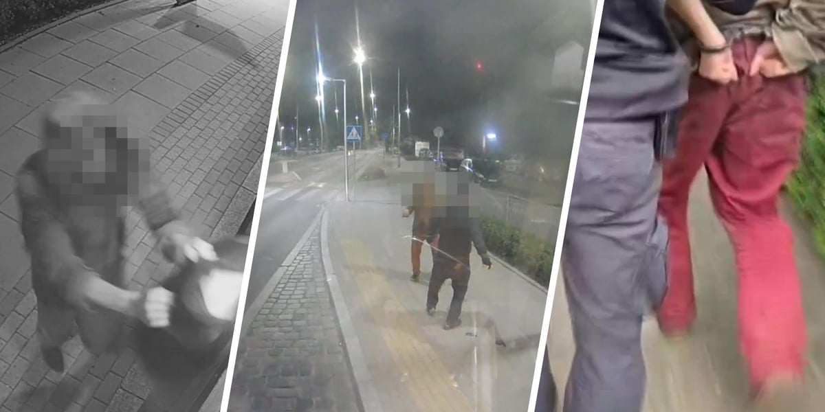 Mężczyzna, który pobił kierowcę autobusu, interwencja policjantów