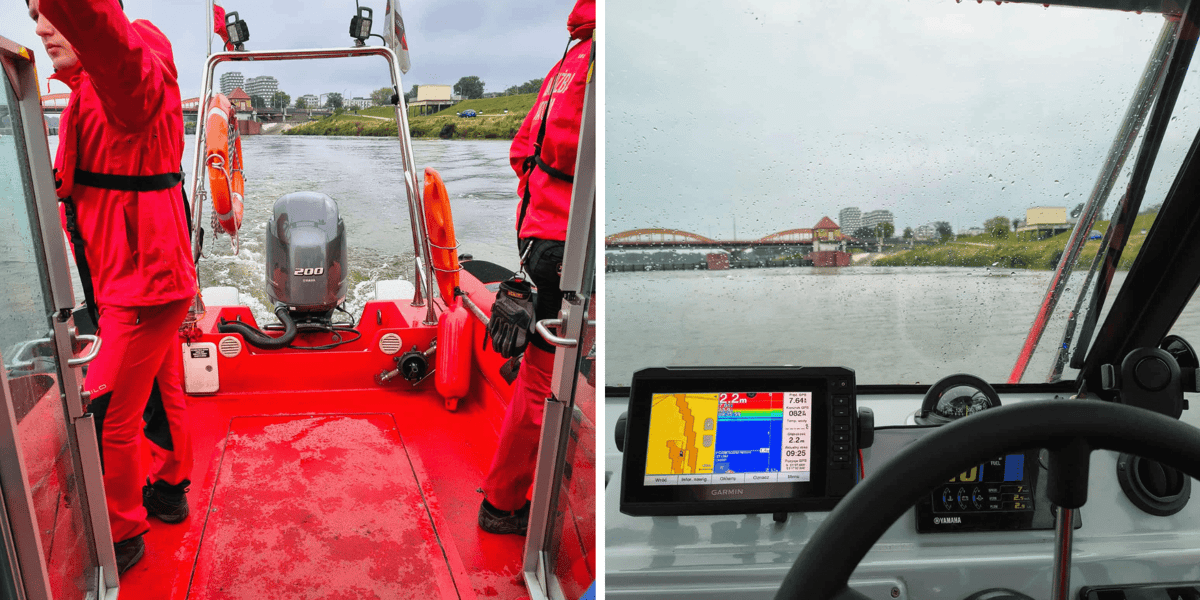 Akcja Wodnej Służby Ratowniczej na ul. Pasterskiej we Wrocławiu