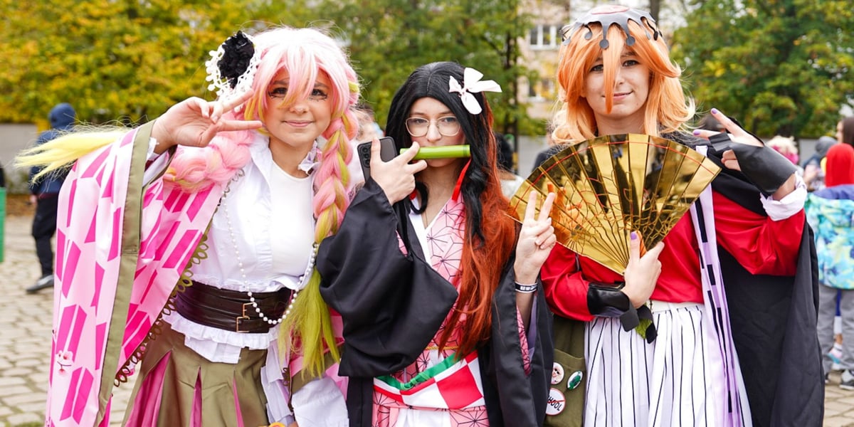 Uczestniczki konkursu cosplay w Czasoprzestrzeni