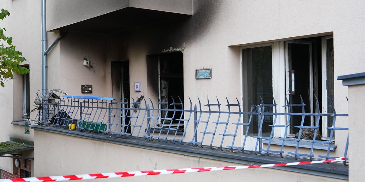 Pożar mieszkania przy ulicy Hallera 51, 26.10.2025.