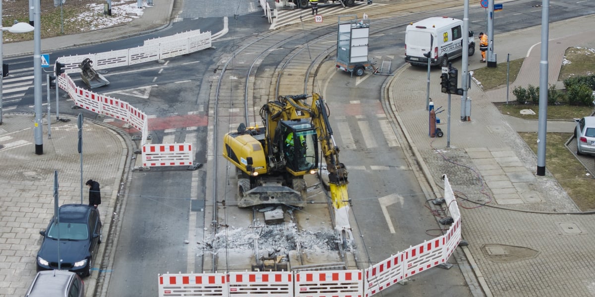 Początek prac na ul. Glinianej we Wrocławiu - 21.02.2026