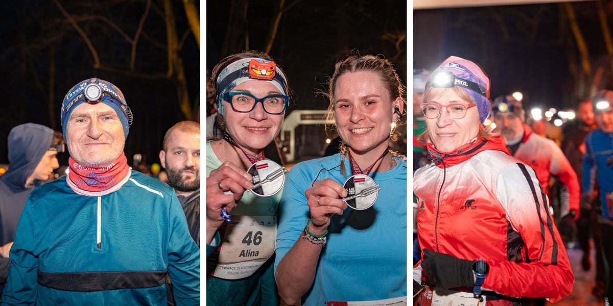 Na 3 zdjęciach uczestnicy Biegu Pamięci Sybiru 2026