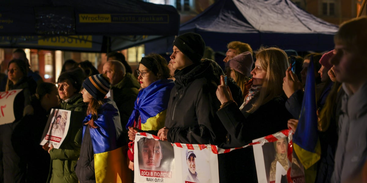 Мітинг до четвертої річниці російського вторгнення в Україну. Площа Новий Тарг, 24 лютого 2026 року