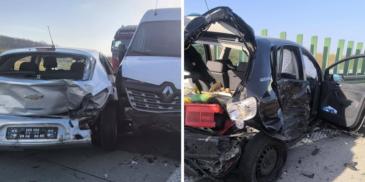 Zderzenie 4 samochodów na autostradzie A4, 27.02.2026 r. 