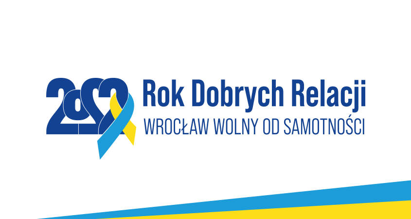Logo roku dobrych Relacji w ukraińskich kolorach