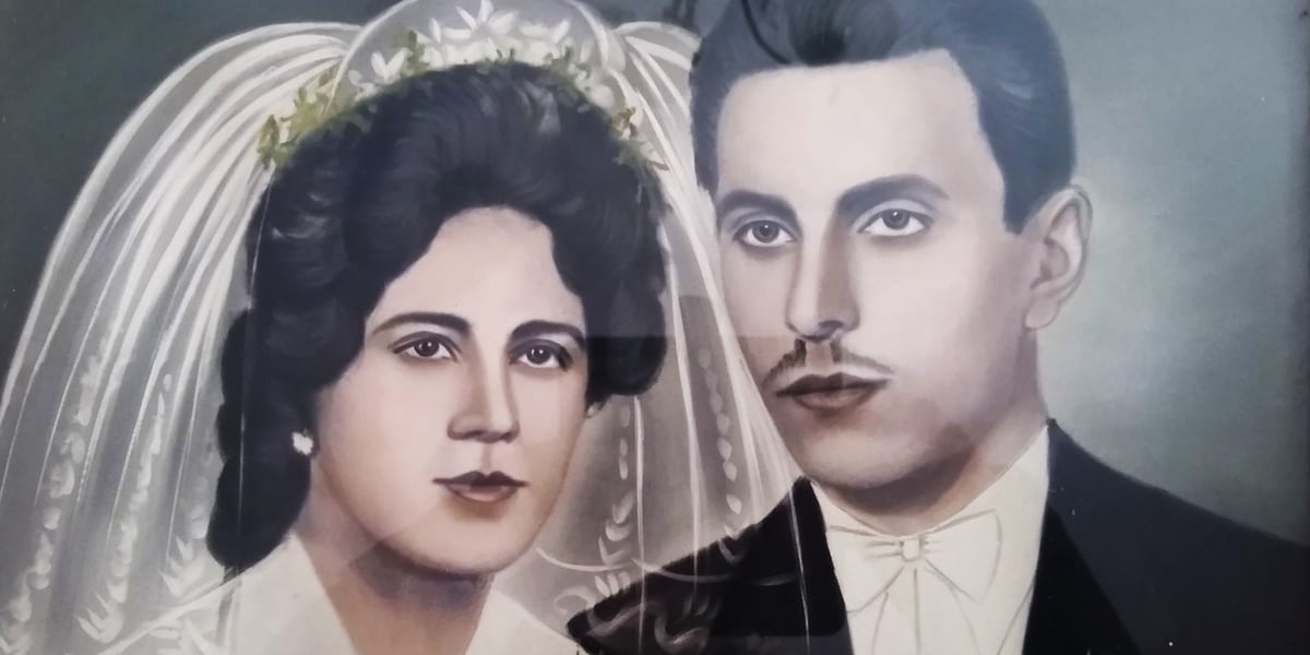 Jeden z portretów ślubnych, który będzie można zobaczyć na wystawie w Galerii MiserArt we Wrocławiu. Maria i Kazimierz Pasturkowie