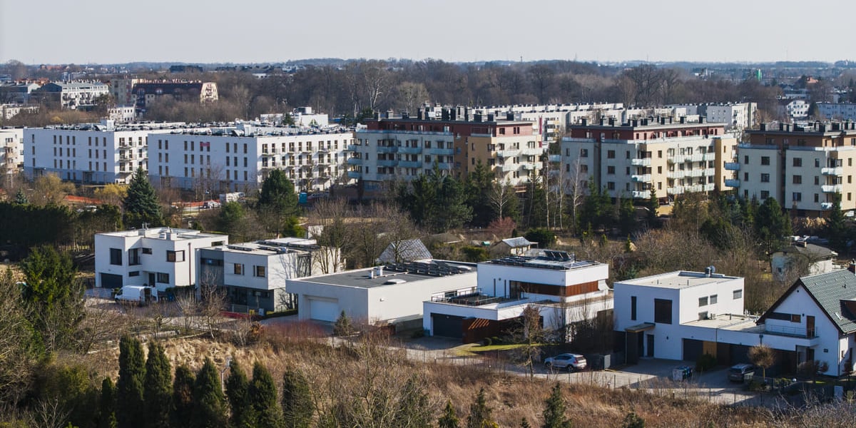 Osiedle Klecina, widok z drona