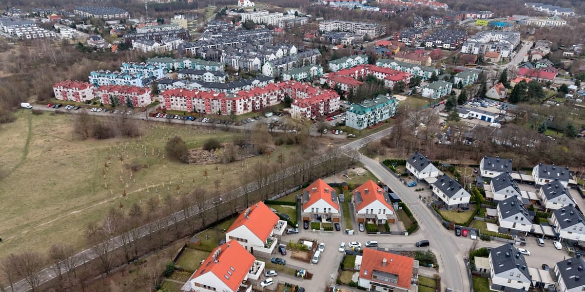 Osiedle Maślice, widok z drona