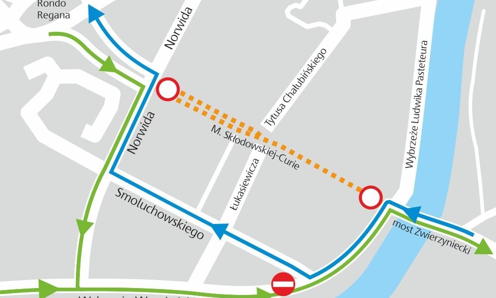 Od soboty ul. Skłodowskiej-Curie zamknięta (MAPKA)