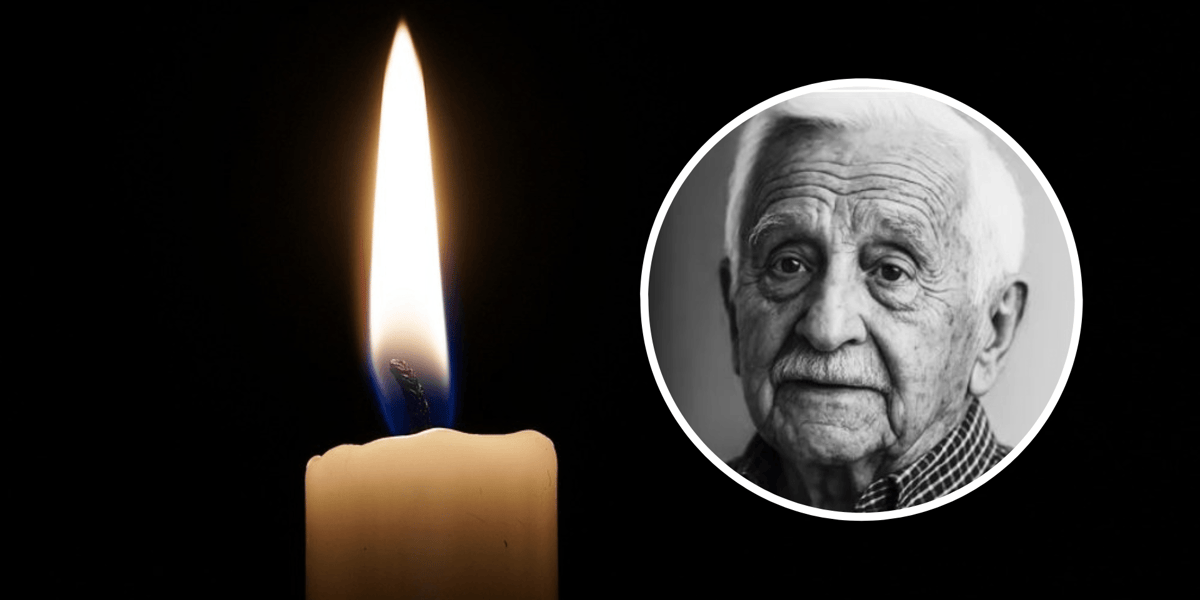 Ogień świecy, w kółku zdjęcie św. pamięci dr n. med. Jana Klempousa