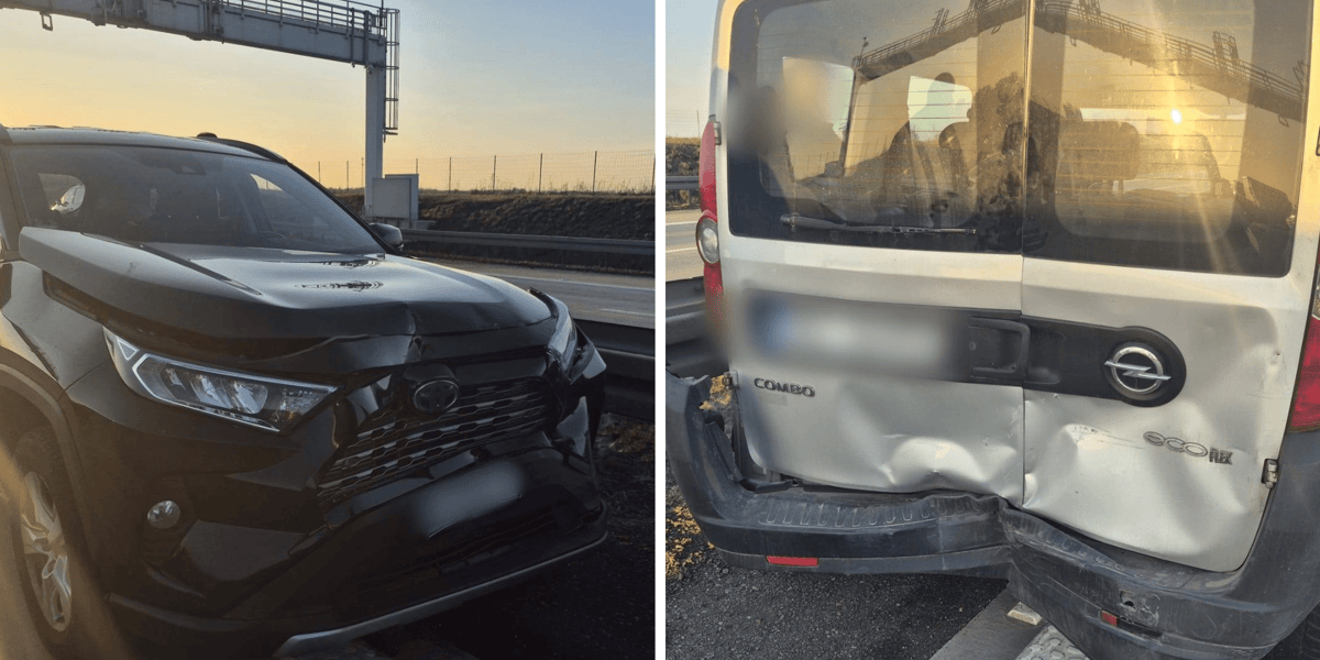 Dwa samochody biorące udział w kolizji - 2 kiwetnia